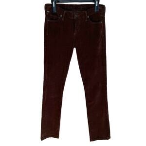 Citizens of Humanity Brown Corduroy Pants 28 Womens Ava Career Low Rise Straight